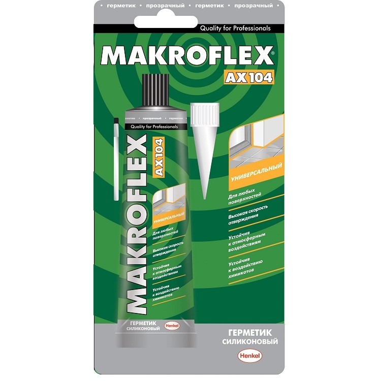 MAKROFLEX AX104 Универсальный Прозрачный, 85 мл, туба