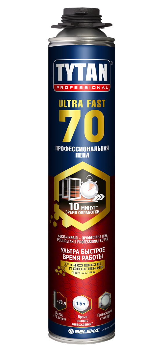 10040857 TYTAN пена ПРОФ 70 ULTRA FAST (870 мл)