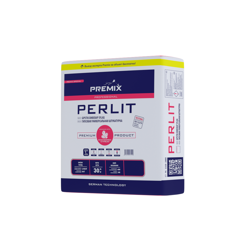 Premix Perlit УНИВЕРСАЛЬНАЯ ГИПСОВАЯ ШТУКАТУРКА (30kg)